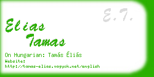 elias tamas business card